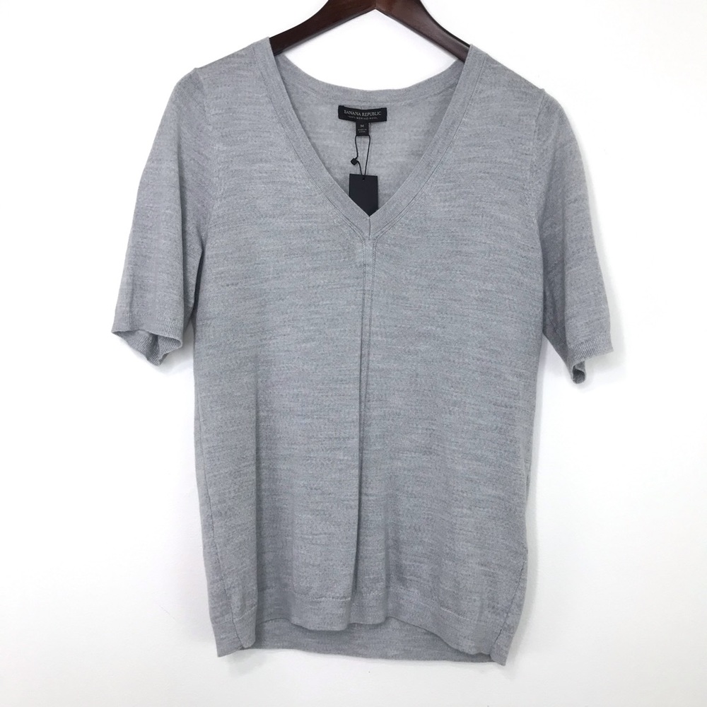 Banana Republic Short Sleeve Wool Sweater M